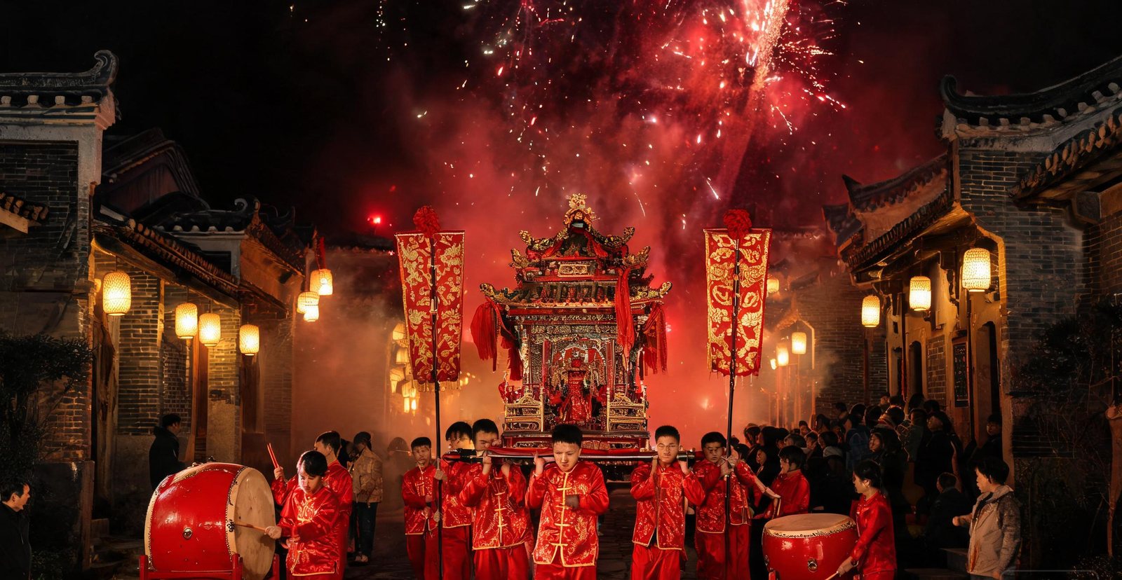 A village procession during a Fujian folk festival