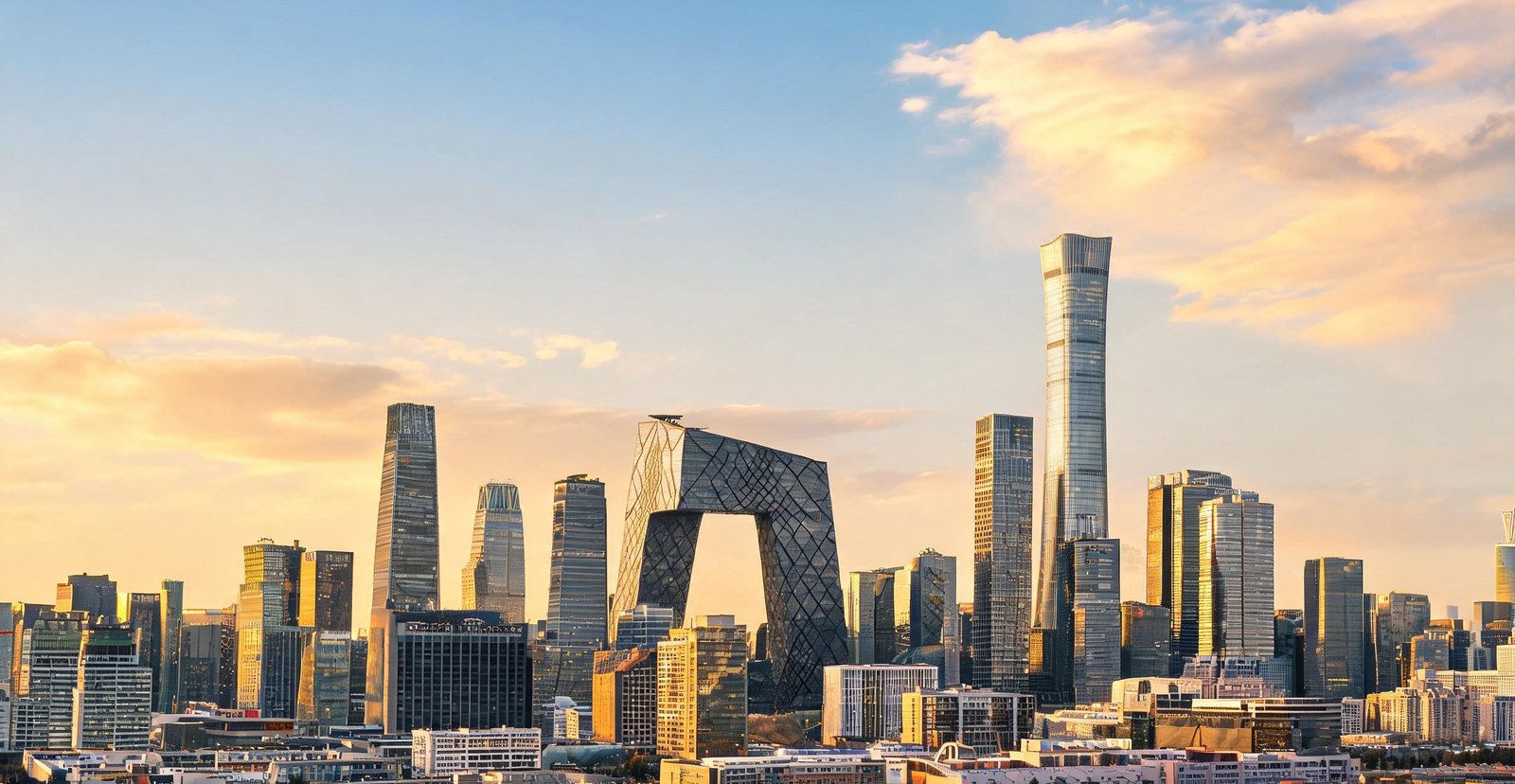 Modern skyline of the Beijing central business district