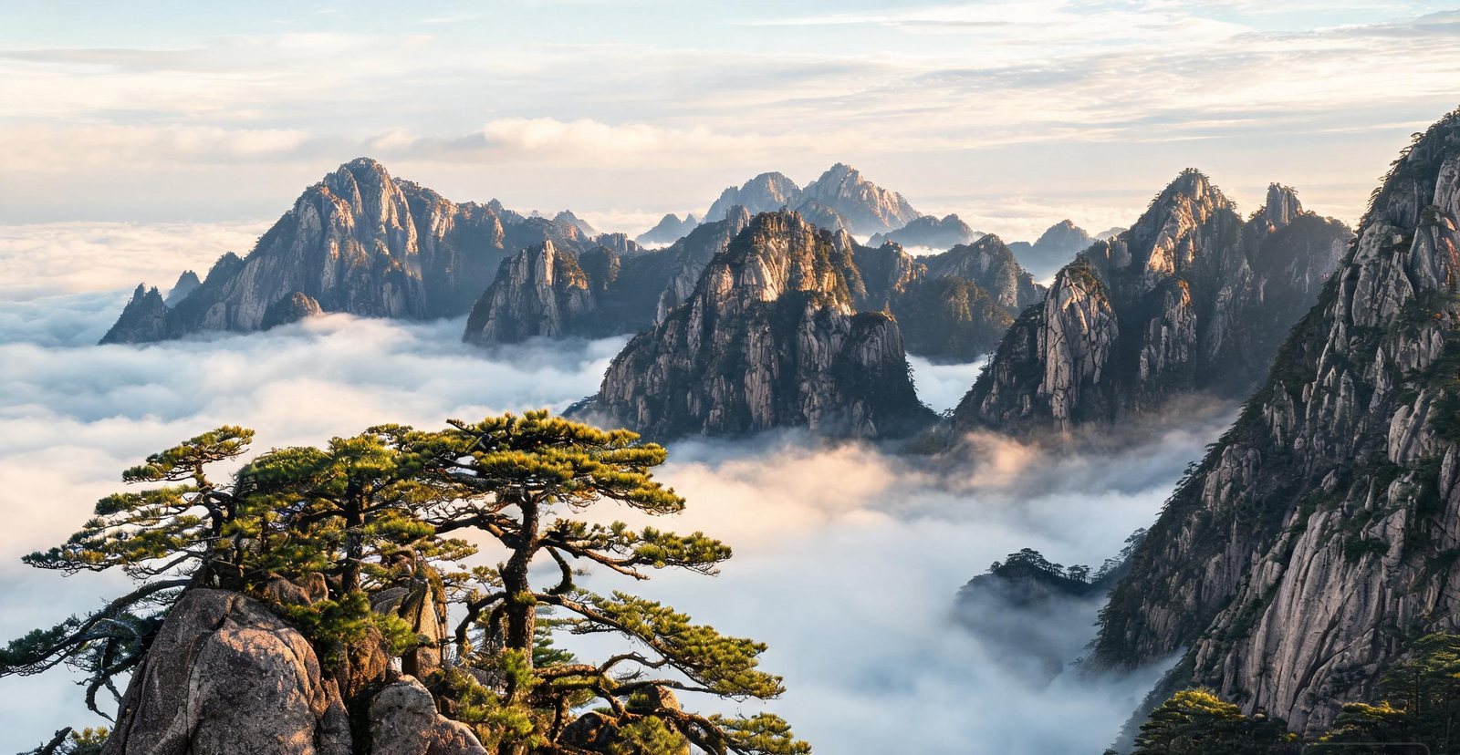 Granite peaks and cloud sea at Huangshan, Anhui