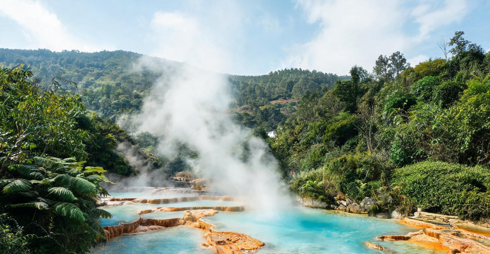 Steaming hot springs at Rehai, Tengchong, Yunnan